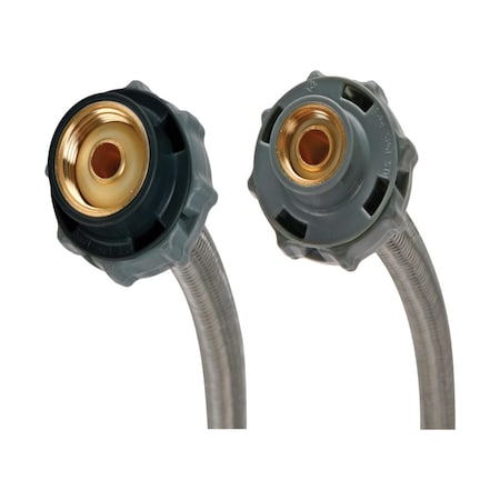 B & K Fluidmaster Click Seal 3/8 in. Compression X 1/2 in. D FIP 12 in. Stainless Steel Supply Line B1F12CS